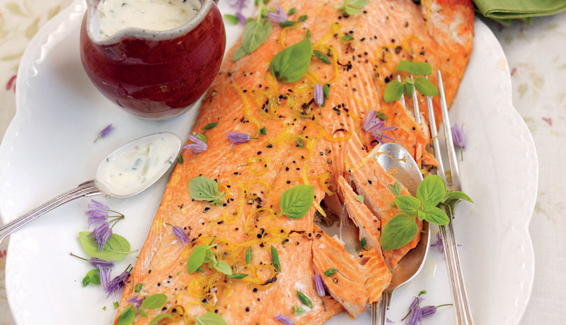 Sockeye whole fillets with herbs