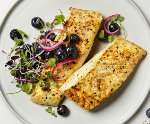 Halibut with Blueberries Recipe
